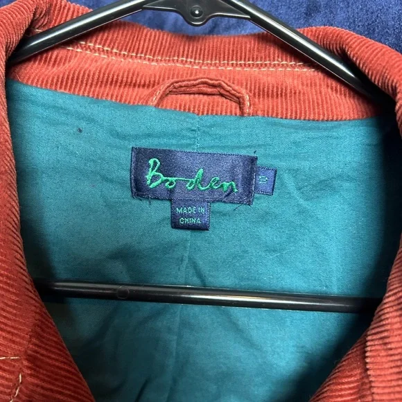 Boden Rust Corduroy Trench Coat - Picture 4 of 5